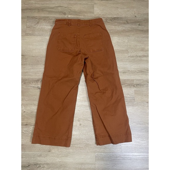 Old Navy Women's Sz 0 Petite Pants Orange Wide-Leg Chino Twill High-Rise Y2K - Picture 2 of 6